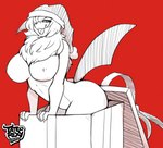 anthro breasts christmas_clothing christmas_headwear christmas_present claws clothing female gift hat hat_only headgear headgear_only headwear headwear_only holidays looking_pleasured mostly_nude nipples santa_hat solo tattoorexy christmas nintendo pokemon aphrodite_the_absol absol generation_3_pokemon pokemon_(species) hi_res sketch