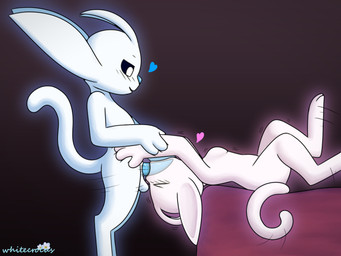 3_fingers antennae_(anatomy) anthro anthro_on_anthro anthro_penetrated anthro_penetrating anthro_penetrating_anthro arm_grab balls bed black_sclera blue_heart blue_nose blue_penis blush blush_lines breasts duo eyes_closed face_fucking female female_penetrated fingers furniture genitals glowing hands_on_another's_hips hands_on_hips internal irrumatio looking_at_another male male/female male_penetrating male_penetrating_female medium_breasts motion_lines oral penetration penile penis penis_in_mouth pink_body pink_heart pink_nose pointy_ears pupils red_background red_bed_sheet sex simple_background smile tail tapering_penis thrusting white_body white_pupils whitecrocus microsoft ori_(series) xbox_game_studios fan_character flo_(whitecrocus) ori_(ori) guardian_spirit 2025 4:3 digital_media_(artwork) signature