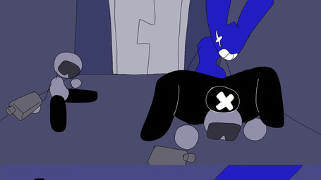 big_butt black_eyewear black_glasses blue_body butt eyewear facesitting fart farting_on_face glasses grey_body group gun huge_butt inflatable jumping male male/male ranged_weapon sitting sitting_on_another trio weapon bunbuun burpbun animate_inanimate human humanoid lagomorph leporid living_inflatable mammal rabbit 16:9 animated hi_res no_sound short_playtime video widescreen