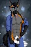 2014 abs anthro balls biceps black_fur black_hair black_nipples black_nose blue_eyes brown_fur canine clothing ear_piercing fur genital_piercing grey_fur hair jumpsuit looking_at_viewer male mammal mechanic muscles nipples open_shirt pecs penis penis_piercing penis_tip piercing pose presenting sheath shirt simple_background solo standing tanner_james tjkross toned tongue tongue_out tongue_piercing truegrave9 undressing white_fur wolf
Rating: Explicit
Score: 21
User: SniffHeinkel
Date: March 17, 2014