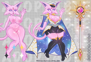 anthro big_breasts boots breasts cape cloak clothing curvy_figure female footwear gem genitals hat headgear headwear high_heeled_boots high_heels jewelry legwear looking_at_viewer magic_staff military_hat nipples nude peaked_cap pink_body pokemorph scepter shoes solo staff tail text thick_thighs thigh_boots thigh_highs uniform vulva weapon zefir_vibedark nintendo pokemon cosmic domestic_cat eeveelution espeon felid feline felis generation_2_pokemon mammal pokemon_(species) absurd_res english_text hi_res