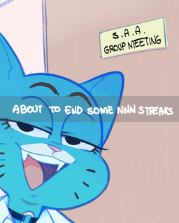 anthro bedroom_eyes big_eyes biped black_choker black_eyebrows black_eyes black_jewelry black_markings black_necklace black_text blue_body blue_ears blue_fur choker clothed clothed_anthro clothed_female clothing collared_shirt curved_eyebrows door eyebrows eyelashes eyes_mostly_closed facial_markings fangs female fur head_markings internal_wall iris jewelry light_body light_fur long_eyelashes looking_at_viewer markings mature_anthro mature_female muzzle_(marking) narrowed_eyes necklace no_pupils o-ring_choker open_mouth open_smile pink_nose pink_tongue pointy_ears prick_ears seductive selfie shirt sign smile smiling_at_viewer snout solo teeth text text_on_sign three-quarter_view tongue topwear wall_(structure) whisker_markings white_clothing white_markings white_sclera white_shirt white_text white_topwear dbaru cartoon_network no_nut_november snapchat the_amazing_world_of_gumball nicole_watterson domestic_cat felid feline felis mammal 2025 digital_drawing_(artwork) digital_media_(artwork) english_text meme