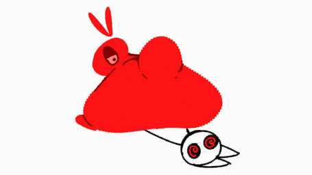 butt_slam duo floating_ears slam spiral spiral_eyes tail tail_motion tailwag wide_hips wiggle tentadicks red_(tentadicks) colorbeast 16:9 animated widescreen