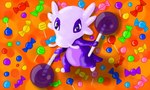 bone candy dessert food holding_object lollipop orange_background purple_body purple_eyes simple_background skull zalaxyque fakemon nintendo pokemon pokesweet cubone cupop generation_1_pokemon pokemon_(species) 5:3 hi_res