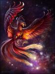 detailed_background dust feathered_wings feathers feral fire galaxy glistening light magic mythical solo star wings red-izak european_mythology greek_mythology mythology phenix avian mythological_avian mythological_bird mythological_creature mythological_firebird phoenix