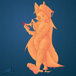 after_transformation anthro cellphone electronics female food food_transformation goo_drip honey_(food) melting nude phone simple_background smartphone solo transformation warffle hellaverse helluva_boss mythology loona_(helluva_boss) animate_inanimate canid canid_demon canine demon food_creature goo_creature hellhound mammal mythological_canine mythological_creature 1:1 digital_media_(artwork) hi_res