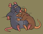 3_toes biped brown_body duo feet grey_body hug open_mouth sitting smile toes pocketbutch disney pixar ratatouille django_(ratatouille) mammal murid murine rat rodent 2024 hi_res