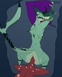 anthro big_bottom bodily_fluids butt daddy_kink dialogue duo first_person_view male male/male nude pillow saliva small_waist tail taller_partner tongue trigger12_(artist) helluva_boss blitzo_(helluva_boss) chaz_(helluva_boss) fish marine shark absurd_res hi_res