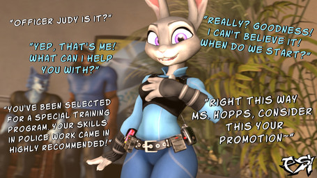 anthro belt breasts clothed clothed_anthro clothed_female clothing dialogue electronics female female_anthro group looking_at_viewer male male_anthro purple_eyes solo_focus text trio walkie-talkie psikokinetic petruz_(modeler) warfaremachine_(modeler) disney zootopia judy_hopps canid canine canis european_rabbit lagomorph leporid mammal oryctolagus rabbit wolf 16:9 2025 3d_(artwork) digital_media_(artwork) english_text hi_res source_filmmaker_(artwork) widescreen