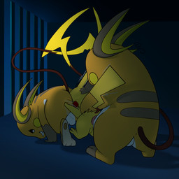 anal anal_penetration anus balls black_body black_fur brown_body brown_fur cage eyes_closed face_in_ass feral forced fur genitals group hand_on_butt hand_on_head in_cage leg_markings looking_back male male/male markings narrowed_eyes open_mouth orange_body orange_fur penetration penile penile_penetration penis penis_in_ass raised_tail rape red_cheeks sex smile socks_(marking) stinkface tail teeth trio yellow_body yellow_cheeks yellow_fur daggernogod nintendo pokemon generation_1_pokemon pikachu pokemon_(species) raichu 1:1 hi_res