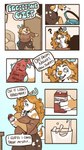 anthro beverage clothing dialogue eggnog female freckled_face freckles gift hair orange_hair solo speech_bubble text nestynankeen deerdree_(nestynankeen) deer domestic_cat felid feline felis hybrid mammal 9:16 colored comic hi_res