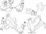 2010 4:3 4_toes ambiguous_gender anisodactyl articuno avian avian_feet beak bird black_and_white ditto_(pokemon) duo farfetch'd feet feral generation_1_pokemon kushina13 legendary_pokemon monochrome nintendo pokemon pokemon_(species) sequence simple_background toes transformation transformation_sequence white_background wings