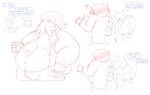 anthro belly belly_overhang beverage big_belly big_bulge big_moobs big_nipples big_pecs blush bodily_fluids bottomwear bulge butt clothed clothing collared_shirt container cup dialogue dress_shirt duo embarrassed empty_eyes eye_bags eyebrows holding_beverage holding_container holding_cup holding_object male moobs musclegut muscular muscular_anthro muscular_male mute nipple_outline nipples overweight overweight_anthro overweight_male pants pecs piercing pseudo_hair ring ring_piercing shirt short_tail speech_bubble sweat tail tail_grab talking_to_another tentacle_beard tentacle_hair tentacle_jewelry tentacles text thick_eyebrows tight_clothing topwear yuck07 seph_(yuck07) cephalopod coleoid marine mollusk octopodiform octopus 2025 english_text hi_res