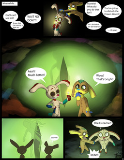 ambiguous_gender anthro giant_eye puppet silhouette text toy makumo 2019 comic english_text hi_res