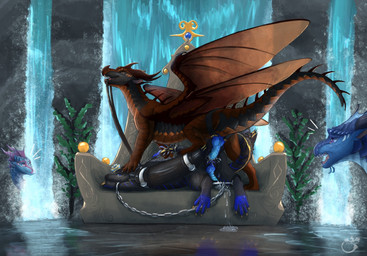 4_wings ambiguous_gender anal anal_orgasm anal_penetration animal_genitalia anus barely_visible_genitalia barely_visible_vulva being_watched black_body black_scales blue_body blue_eyes blue_penis blue_scales bound brown_body brown_scales chair claws dominant dominant_female duo_focus ejaculation emanata erection female female_penetrating female_penetrating_male feral feral_on_feral feral_penetrated feral_penetrating feral_penetrating_feral finger_claws frill_(anatomy) furniture genital_slit genitals group hands-free horn insect_wings knot knotted_penis legs_tied long_neck looking_at_another male male/female male_penetrated membrane_(anatomy) membranous_frill multi_wing object_in_ass orgasm pegging penetration penis purple_eyes scales sex sex_toy sex_toy_in_ass sex_toy_insertion smile snout strapon submissive submissive_male tail throne toe_claws toying_partner vulva waterfall wing_bindings wing_bondage wings wings_tied vensart mythology wings_of_fire blackfly_(spring) depth_(sexysnek) viperfish_(spring) dragon hivewing_(wof) hybrid leafwing_(wof) mythological_creature mythological_scalie scalie seawing_(wof) hi_res shaded watermark