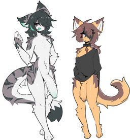 anthro balls bangs big_penis black_clothing black_shirt black_topwear brown_body brown_fur brown_hair clothing collar duo eyelashes femboy fluffy foreskin fur genitals green_mouth grey_body grey_fur grey_hair hair half-closed_eyes huge_penis hyper hyper_genitalia hyper_penis long_hair long_sleeves looking_at_another looking_away male narrowed_eyes nude orange_body orange_fur penis ponytail shirt simple_background standing striped_body striped_fur stripes tail topwear white_background white_body white_fur shiyaa_stuff domestic_cat felid feline felis mammal 2025 colored digital_drawing_(artwork) digital_media_(artwork)
