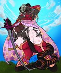 animal_genitalia animal_penis armpit_fetish armpit_hair armpit_tuft balls body_hair bottomwear breasts clothed clothing cosplay equine_genitalia equine_penis exposed_breasts forked_tongue furgonomics furry-specific_piercing genitals intersex legwear melee_weapon no_bra pants penis piercing shirt snake_hood snake_hood_piercing solo stockings sword tights tongue topwear torn_bottomwear torn_clothing torn_legwear torn_pants torn_shirt torn_stockings torn_topwear weapon yonnixart european_mythology final_fantasy final_fantasy_6 final_fantasy_vi greek_mythology mythology square_enix terra_(valka) terra_branford bovid caprine caprine_demon chimera demon goat goat_demon hybrid mammal mythological_chimera mythological_creature reptile scalie snake absurd_res hi_res trans_(lore) trans_woman_(lore)