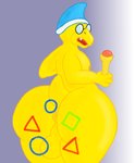 anthro backsack balls butt clothing genitals hat headgear headwear magic male solo teeth wand spritedraws mario_bros nintendo kamek koopa magikoopa scalie hi_res