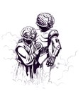 hand_on_shoulder holding_each_other machine male smoke lavvytaffy star_wars 4-lom zuckuss alien arthropod gand insect lom-series_protocol_droid protocol_droid robot hi_res