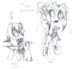 alternate_species duo feathered_wings feathers female feral gore guts organs simple_background text white_background wings oceansama dead_space electronic_arts friendship_is_magic hasbro my_little_pony mythology visceral_games derpy_hooves_(mlp) pinkie_pie_(mlp) alien earth_pony equid equine flesh_creature horse mammal monster mythological_creature mythological_equine necromorph pegasus pony slasher_(dead_space) twitcher_(dead_space) undead zombie crossover english_text monochrome sketch traditional_media_(artwork)