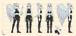 5_fingers accessory amber_eyes anthro arm_feathers blue_body blue_scales bone_frill boots bottomwear bracelet breasts clothing crop_top elbow_feathers eyeshadow feathered_wings feathers female fingers flipping_viewer_off footwear frill_(anatomy) front_view furgonomics gesture grey_body grey_feathers grey_hair hair hair_accessory hairband halter_top hand_gesture hand_on_hip head_crest head_frill jewelry makeup medium_breasts middle_finger navel pants plantigrade rear_view scales shirt shoes side_view simple_background smile snout solo spiked_hairband standing striped_frill topwear torn_bottomwear torn_clothing torn_pants wide_hips wings jaller_arts cavemanon_studios goodbye_volcano_high snoot_game fang_(gvh) prehistoric_species pterodactylus pterosaur reptile scalie 2024 absurd_res colored hi_res model_sheet