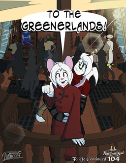 anthro arm_warmers armwear asian_clothing black_body black_fur braided_hair chinese_clothing clothing dialogue duo east_asian_clothing fur gesture green_eyes grey_body grey_fur hair hand_gesture hug hugging_another hugging_from_behind light light_beam looking_at_viewer male male/male pointing pointing_at_viewer purple_body purple_fur red_eyes ship silhouette speech_bubble sunbeam sunlight tan_body tan_fur text vehicle water watercraft white_body white_fur white_hair yellow_body yellow_skin thibbycat mickey_(thibbycat) thibby_(thibbycat) xin_(thibbycat) ambiguous_species canid canine canis domestic_cat felid feline felis mammal mephitid mouse murid murine reptile rodent scalie skunk snake wolf comic english_text hi_res