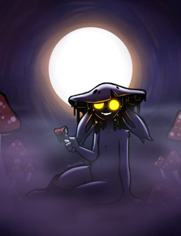 ambiguous_gender anthro biped feet fingers front_view fungus fur looking_at_viewer mushroom navel nude nude_ambiguous nude_anthro sitting smile solo teeth toes mewgle lagomorph leporid mammal rabbit 2026 digital_drawing_(artwork) digital_media_(artwork) hi_res