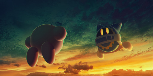 amazing_background ambiguous_gender anniversary armless biped cloud cloudy_sky detailed_background duo eye_contact floating floating_hands glowing glowing_eyes legless levitation looking_at_another pink_body red_body shadow_face sky skyscape sunset yellow_eyes 5health kirby's_return_to_dream_land kirby_(series) nintendo kirby magolor waddling_head 2020 detailed digital_drawing_(artwork) digital_media_(artwork) hi_res japanese_description male_(lore)