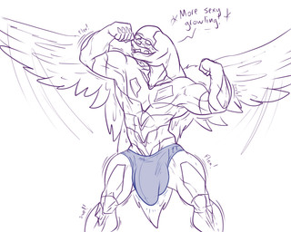 abs anthro balls biceps big_balls big_bulge big_penis bulge city cityscape clothed clothing detailed_bulge flexing flexing_bicep genitals huge_balls huge_bulge huge_penis macro male muscular pecs penis quads revealing_outfit seductive skimpy solo speedo spread_legs spread_wings spreading swimwear teasing tight_bulges tight_clothing tight_underwear triceps underwear wings conditional_dnp samagthrav2 neon_genesis_evangelion mass_production_eva 5:4 absurd_res hi_res