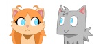 anthro creepy duo female grin simple_background smile transparent_background zeurel domestic_cat felid feline felis mammal 7:3 alpha_channel animated short_playtime