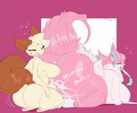2022 absurd_res anthro areola big_breasts big_butt biped blush bodily_fluids braixen breasts butt canid canine cum cum_inflation cum_inside digital_media_(artwork) duo eeveelution erection felid feline female female_penetrated fox generation_6_pokemon genital_fluids genitals gynomorph gynomorph/female gynomorph_penetrating gynomorph_penetrating_female heart_symbol hi_res huge_breasts huge_butt hybrid inflation inner_ear_fluff intersex intersex/female intersex_penetrating intersex_penetrating_female mammal milk narrowed_eyes nilly_(nillykfox) nintendo nude onomatopoeia open_mouth pawpads paws penetration penile penile_penetration penis penis_in_pussy pokemon pokemon_(species) pussy selma_(thelastsylvixen) sex simple_background sound_effects sylveon text thick_thighs tongue tuft uromatsu vaginal vaginal_penetration wide_hips