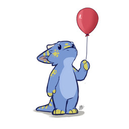 anthro balloon blue_body chibi featureless_crotch helium holding_balloon inflatable looking_at_object male markings nude simple_background solo standing string tail white_background yellow_markings louart mythology lou_(louart) dragon mythological_creature mythological_scalie scalie 1:1 2020 full-length_portrait hi_res portrait signature