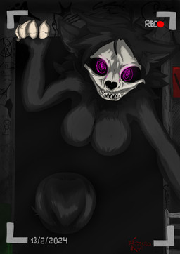 aluca female solo terror jhoneilerld american_mythology indigenous_north_american_mythology mythology north_american_mythology canid canine canis mammal wendigo wolf absurd_res hi_res