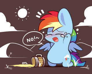beverage blue_body blue_feathers blue_fur bodily_fluids cloud container cup cutie_mark eyes_closed feathered_wings feathers female feral flower fur hair long_hair multicolored_hair open_mouth outside plant rainbow_hair sky slightly_chubby solo sun tears text tongue tragedy wings mackinn7 friendship_is_magic hasbro my_little_pony mythology rainbow_dash_(mlp) equid equine mammal mythological_creature mythological_equine pegasus 5:4 english_text