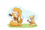 blush cutie_mark duo female feral guitar hair musical_instrument playing_guitar playing_music plucked_string_instrument simple_background string_instrument white_background young heir-of-rick friendship_is_magic hasbro my_little_pony applejack_(mlp) pear_butter_(mlp) earth_pony equid equine horse mammal pony 2017 3:2 hi_res