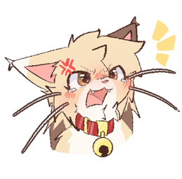 ambiguous_anthro ambiguous_gender angry anthro bell bell_collar blush brown_body brown_fur collar dipstick_ears ear_markings fur markings multicolored_ears open_mouth simple_background tan_body tan_fur whiskers white_background white_body white_fur aarelthings caramel_(aarelthings) domestic_cat felid feline felis mammal digital_drawing_(artwork) digital_media_(artwork)