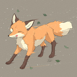 ambiguous_gender black_nose brown_body brown_fur countershading dipstick_tail eyes_closed feet feral fluffy fluffy_tail fur gloves_(marking) inner_ear_fluff leaf leg_markings licking licking_lips lips markings multicolored_body multicolored_fur multicolored_tail orange_body orange_fur orange_tail paws pink_tongue quadruped simple_background socks_(marking) solo tail tail_markings toes tongue tongue_out tuft two_tone_tail white_body white_fur fusau canid canine fox mammal red_fox true_fox 1:1 2026 digital_media_(artwork) hi_res signature