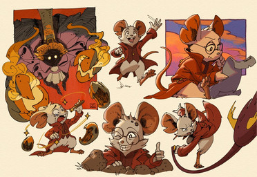 anthro big_ears cape clothed clothing digging dirt duo eyewear female fully_clothed fur gesture glasses grin longcoat multiple_poses notched_ear pose reading_scroll red_clothing smile solo topwear vest vial waving wearing_glasses whip white_body white_fur jerome_jacinto mina_the_hollower yacht_club_games mina_(mina_the_hollower) humanoid mammal mouse murid murine rodent