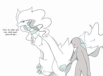 anthro anthrofied dialogue duo female hand_holding male male/female pokemorph simple_background tail walking white_background white_tail zezanium nintendo pokemon generation_5_pokemon human legendary_pokemon mammal pokemon_(species) reshiram 2025 hi_res tagme