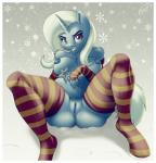 2013 anthro blue_fur breasts chubby clothing equine female fingerless_gloves friendship_is_magic fur gloves hair hi_res horn leggings looking_at_viewer my_little_pony nipples nude presenting purple_eyes pussy pussy_juice signature skipsy smile snow solo spread_legs spreading stockings thick_thighs trixie_(mlp) unicorn wet white_hair
Rating: Explicit
Score: 69
User: DragonRanger
Date: December 16, 2013