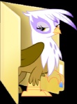 alpha_channel avian beak blues27xx brown_body brown_feathers feathered_wings feathers feet female feral folder friendship_is_magic gilda_(mlp) gryphon hasbro icon low_res my_little_pony mythological_avian mythological_creature mythology purple_body purple_feathers simple_background solo talons toes transparent_background white_body white_feathers wings yellow_eyes