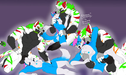 abdominal_bulge animal_genitalia animal_penis anthro back_tuft big_penis bite bite_mark black_penis blood blue_blood blue_body blue_eyes blue_fur blue_nipples bodily_fluids breast_grab breasts claws collar collar_only collar_snapping colored_blood deep_throat dominant duo ear_piercing ear_ring extreme_french_kiss facial_piercing female fluffy fluffy_tail french_kissing fur genitals grey_blood hand_on_breast humanoid_genitalia hybrid_genitalia hybrid_penis kissing knot larger_dom larger_male looking_at_another looking_pleasured male male/female multicolored_body multicolored_fur multiple_poses muscular muscular_anthro muscular_male neck_bulge neck_tuft nipples nose_piercing nude oral oral_penetration orange_eyes penetration penile_spines penis piercing pose red_eyes ring_piercing rough_sex scratches_all_over sex sharp_teeth shoulder_bite sibling_incest simple_background size_difference smaller_penetrated striped_body striped_fur stripes tail teeth tuft unusual_blood unusual_bodily_fluids vaginal vaginal_penetration white_body white_fur teymosoo until_it_snaps iky_(character) perseus_(teymosoo) arctic_fox canid canine canis felid fox hybrid hyena iberian_wolf mammal pantherine prehistoric_species saber-toothed_tiger spotted_hyena tiger true_fox wolf 5:3 absurd_res hi_res meme brother_(lore) brother_and_sister_(lore) incest_(lore) sibling_(lore) sister_(lore)