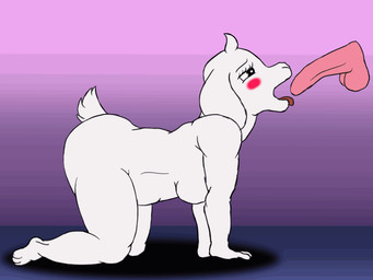all_fours anthro anthro_penetrated balls blush bodily_fluids cum cum_drip cum_from_mouth cum_in_mouth cum_inflation cum_inside disembodied_penis dripping duo fellatio female female_penetrated genital_fluids genitals inflation interspecies irrumatio leaking_cum male male/female male_penetrating male_penetrating_anthro male_penetrating_female neck_bulge oral oral_penetration orgasm penetration penile penis penis_in_mouth sex slightly_chubby slightly_chubby_female solo_focus tail tongue tongue_out tongue_out_fellatio heartlessangel3d undertale_(series) toriel bovid caprine goat mammal 4:3 animated hi_res