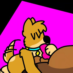 animal_genitalia anthro balls bodily_fluids cum cum_on_balls cum_on_body cum_on_face cum_on_penis duo excessive_cum excessive_genital_fluids fur genital_fluids genitals knot knotted_penis male male/male orange_body orange_fur penis pink_penis sheath tail tail_motion tailwag doug_polaris doshiba_solaris dougpolaris canid canine canis domestic_dog humanoid mammal maned_wolf shiba_inu spitz wolf animated short_playtime webm