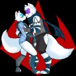 anthro claws clothed clothing duo female fur male seductive simple_background white_body white_fur shellsweet teenage_mutant_ninja_turtles alopex silver_(alopex) arctic_fox canid canine fox mammal true_fox 1:1 absurd_res alpha_channel hi_res