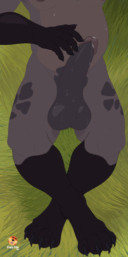 anthro balls bodily_fluids claws dakimakura dripping erection fur genital_fluids genitals grass hair humanoid_genitalia humanoid_penis looking_at_viewer male nipples nude penis plant precum precum_drip smile solo sweat sweatdrop fyko_fox disney the_lion_guard the_lion_king janja_(the_lion_guard) mammal 1:3 absurd_res dakimakura_design hi_res