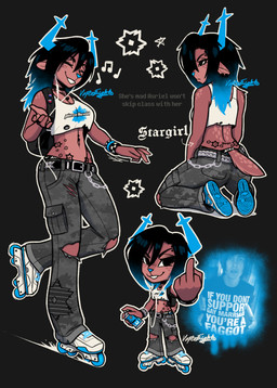 accessory alternative_fashion anthro antlers backpack belt bisexual_pride_colors black_hair blue_antlers blue_hair bottomwear brown_body brown_fur camo camo_bottomwear camo_clothing camo_pants camo_print clothing crop_top electronics eyebrow_piercing facial_piercing female footwear freckles fur furgonomic_underwear furgonomics gradient_hair hair headphones horn inline_skates lgbt_pride midriff navel navel_piercing pants pattern_bottomwear pattern_clothing pattern_pants piercing pin_accessory pin_button pride_colors roller_skates scene_(fashion) shirt shoes short_tail smile sneakers solo tail tattoo teeth text text_on_clothing text_on_shirt text_on_topwear topwear tramp_stamp underwear vaporeight deltarune undertale_(series) dess_holiday deer mammal new_world_deer reindeer absurd_res english_text hi_res