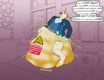 abdl anthro big_diaper big_penis bodily_fluids clothed clothing cum cum_in_diaper desperation diaper diaper_fetish genital_fluids genitals gradient_background hooves horn huge_diaper huge_penis hyper hyper_diaper hyper_genitalia hyper_penis male orgasm orgasm_face overweight penis reggie_(bigbearbruno) simple_background solo sound_effects speech_bubble unclean_diaper urine used_diaper watersports wearing_diaper wet_diaper wetting wetting_diaper nenanauso mythology equid equine mammal mythological_creature mythological_equine unicorn