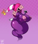 anthro areola big_areola big_breasts big_nipples bimbo_lip bimbofication breasts clothing female gloves hair handwear hat headgear headwear huge_areola huge_breasts huge_nipples hyper hyper_breasts legless long_hair mature_female nipples not_furry overweight overweight_female wide_hips witch_hat duragonart mario_bros nintendo nintendo_switch_lite paper_mario vivian_(mario) shadow_creature shadow_humanoid shadow_siren absurd_res hi_res