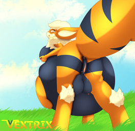 anus belly big_belly bodily_fluids breast_squeeze breasts crotch_breasts dripping ejaculation female genital_fluids genitals huge_belly hyper hyper_belly hyper_pregnancy nipples pokemorph pregnant pregnant_female pregnant_taur solo squeezing taur_lower_pregnancy thick_thighs unbirthing vaginal vaginal_fluid_drip vaginal_fluids vore vulva vextrix nintendo pokemon arc_vap arcanine eeveelution generation_1_pokemon hybrid pokemon_(species) taur vaporeon hi_res